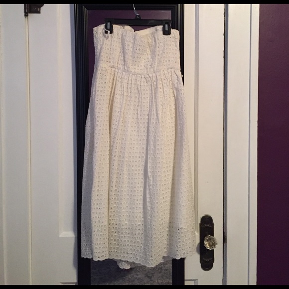 Anthropologie Eyelet Strapless Dress - Picture 2 of 4